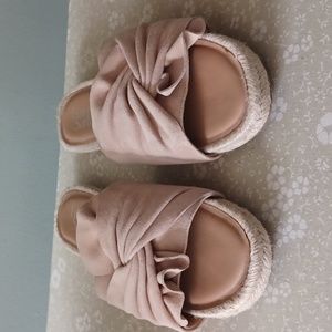 Franco Sarto tan suede sandals, size 5.5, new without tags